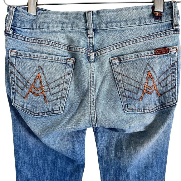 7 For All Mankind Women’s Jeans Size 27 Blue Medium Wash Denim Boot Cut Pants - Picture 5 of 14